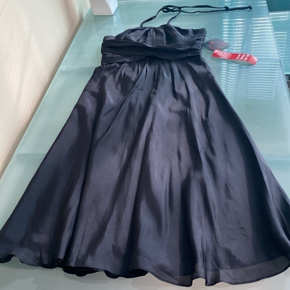 100% SILK Slip Dress New Sheila Yen Slip Dress with Halter Neckline Sz 4 - Picture 5 of 14